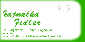 hajnalka fidler business card